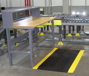 Reflex Black Yellow Border Anti-Fatigue Mat (5/8) Inch Thick