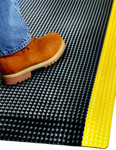 Reflex Black Yellow Border Anti-Fatigue Mat (5/8) Inch Thick